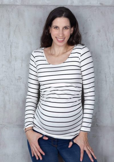 חולצת הריון צמודה פסים